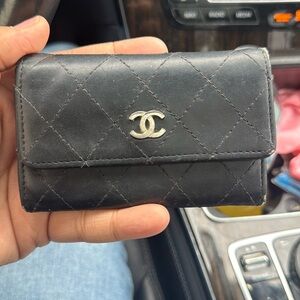 Chanel Black Quilted Wallet